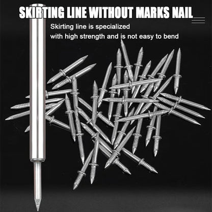 Double-Head Skirting Thread Seamless Nail, Pack of 100
