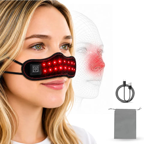 Sinus & Stuffy Nose Relief — Sinulia™ Red Light Heated Nose Band