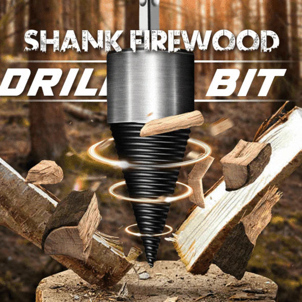 Electric Drill Wood Splitter – High Carbon Steel, Portable, Splits Logs Fast