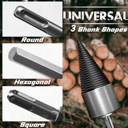 Electric Drill Wood Splitter – High Carbon Steel, Portable, Splits Logs Fast