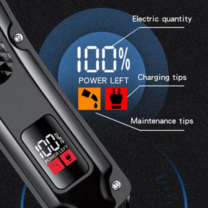 Durable & Sharp Electric Hair Clipper Set – Self-Sharpening Blades, Quiet Brushless Motor & Smart Display Screen ✂️