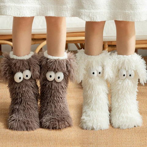 💕Women's Plush Slippers Socks for Winterwear(BROWN PAIR)