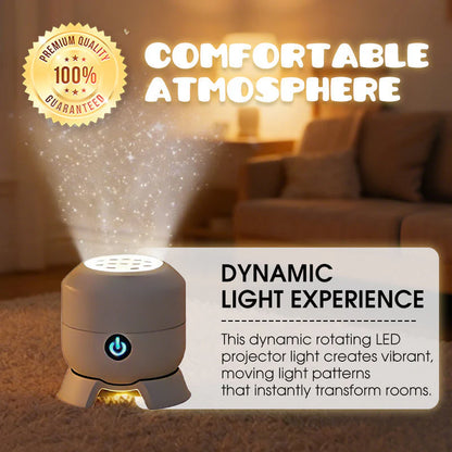 Rotating LED Projector With Dynamic Lighting Effect