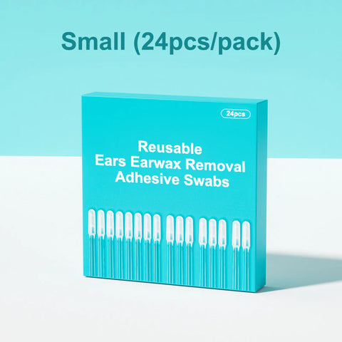Reusable Earwax Removal Adhesive Swabs - 24pcs