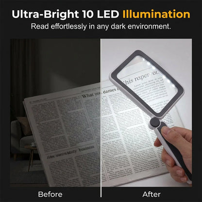 Foldable, Handheld Reading Magnifier with Illumination 🔍💡📖✨