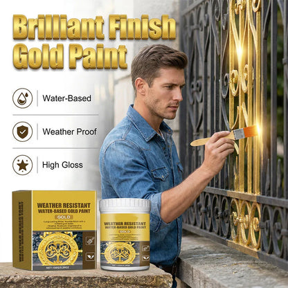 Weather Resistant Water-Based Gold Paint - 400ml