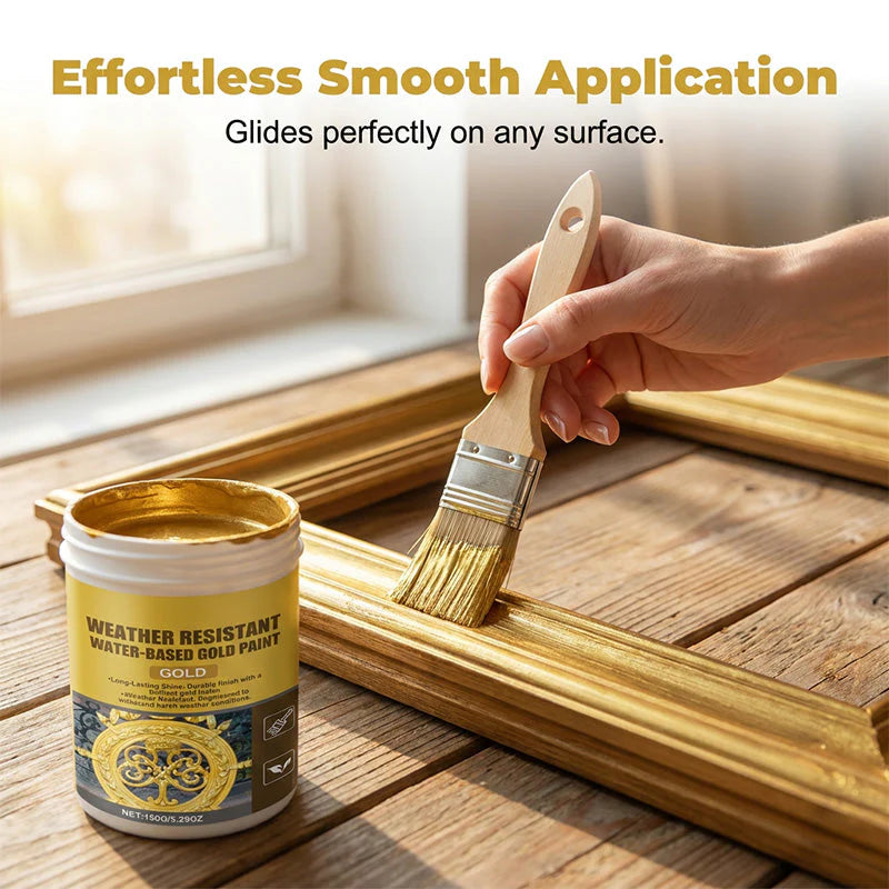 Weather Resistant Water-Based Gold Paint - 400ml