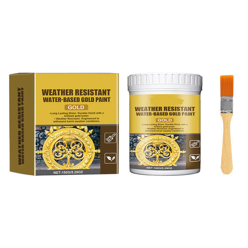 Weather Resistant Water-Based Gold Paint - 400ml