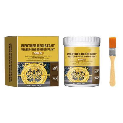 Weather Resistant Water-Based Gold Paint - 400ml