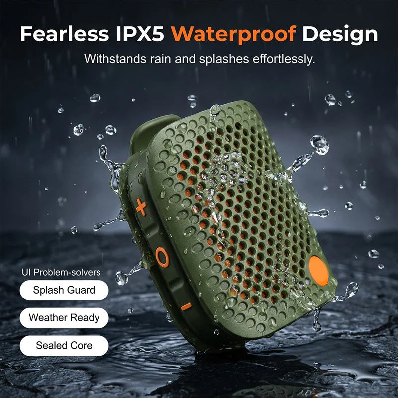 Portable Bluetooth Speaker with TWS Stereo IPX5 Waterproof Mini Wireless Speaker