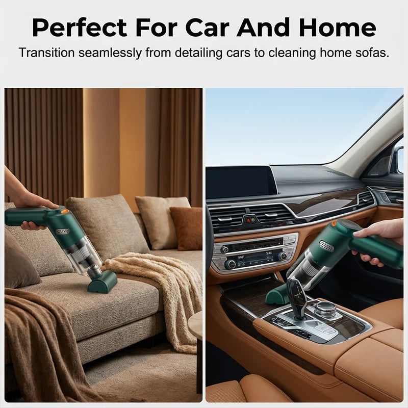 Cordless Car Vacuum – 10000Pa Suction & 4000mAh Battery 🚗
