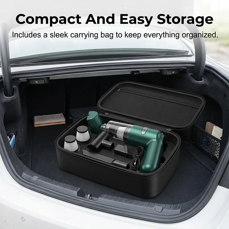 Cordless Car Vacuum – 10000Pa Suction & 4000mAh Battery 🚗