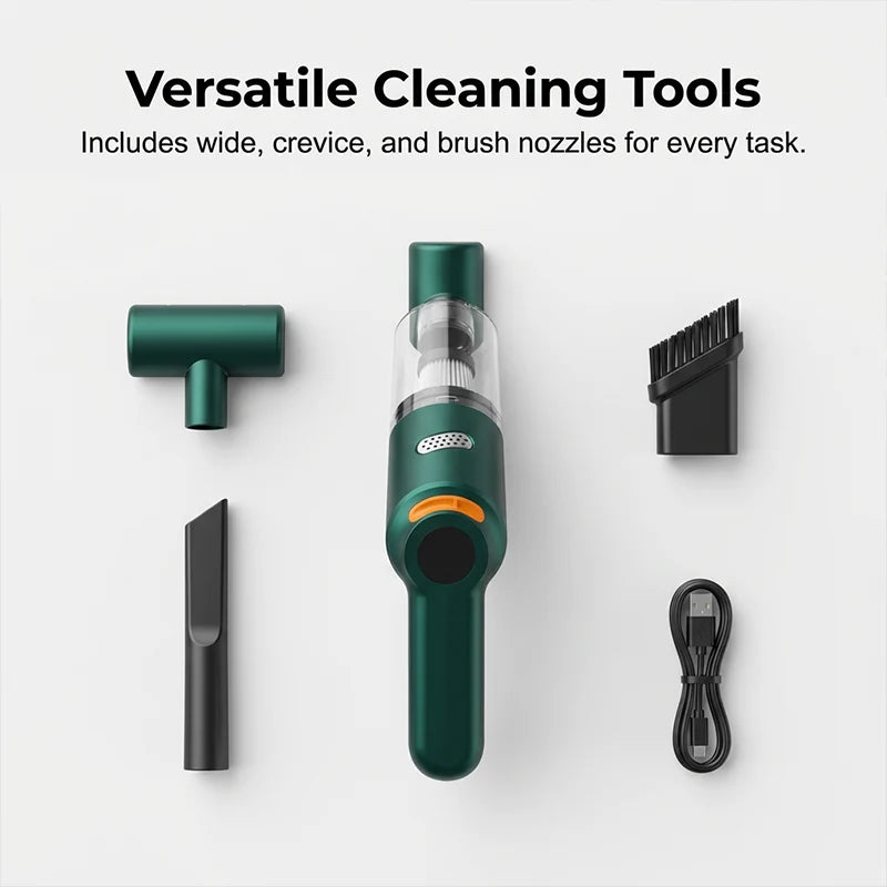 Cordless Car Vacuum – 10000Pa Suction & 4000mAh Battery 🚗