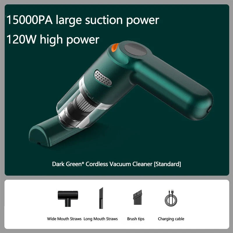 Cordless Car Vacuum – 10000Pa Suction & 4000mAh Battery 🚗