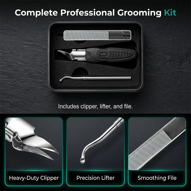 ✂️Professional 3-in-1 Pedicure Clipper Set – Precision Stainless Steel Nail Tool ✨