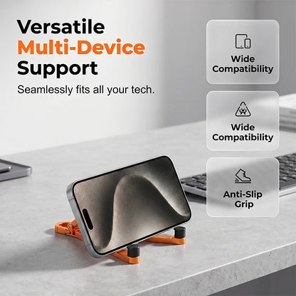 📱Mini Aluminum Phone Stand Keychain Foldable Desktop Holder – Small Gadget, Big Convenience✨