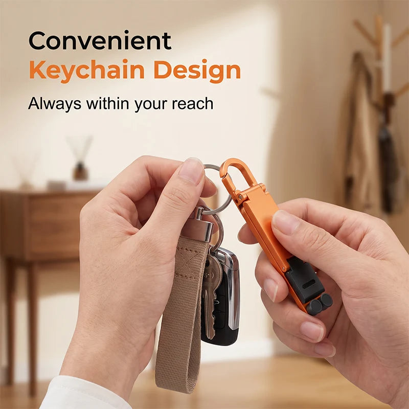 📱Mini Aluminum Phone Stand Keychain Foldable Desktop Holder – Small Gadget, Big Convenience✨