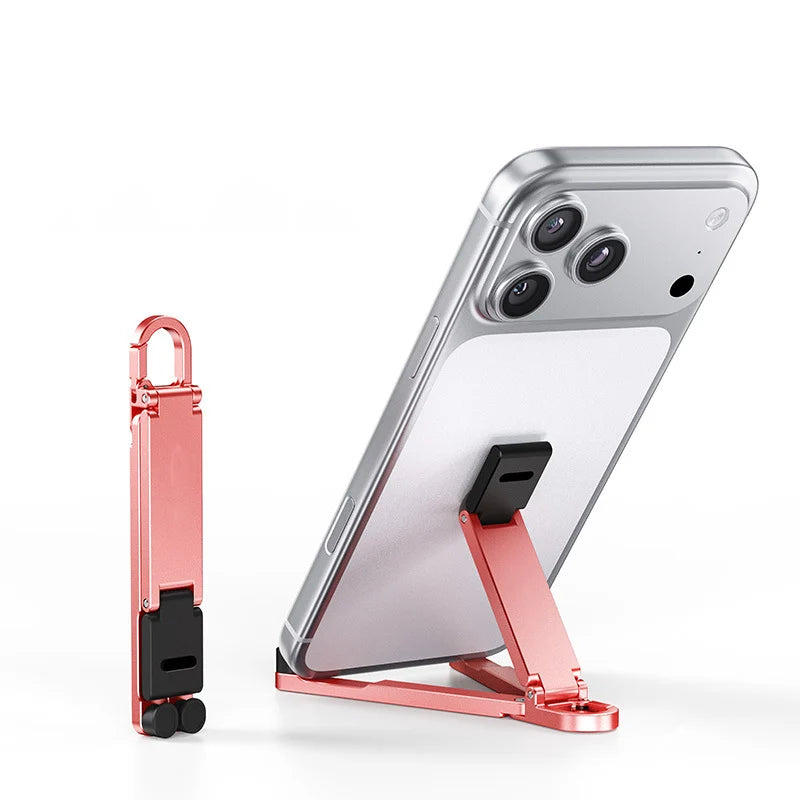 📱Mini Aluminum Phone Stand Keychain Foldable Desktop Holder – Small Gadget, Big Convenience✨