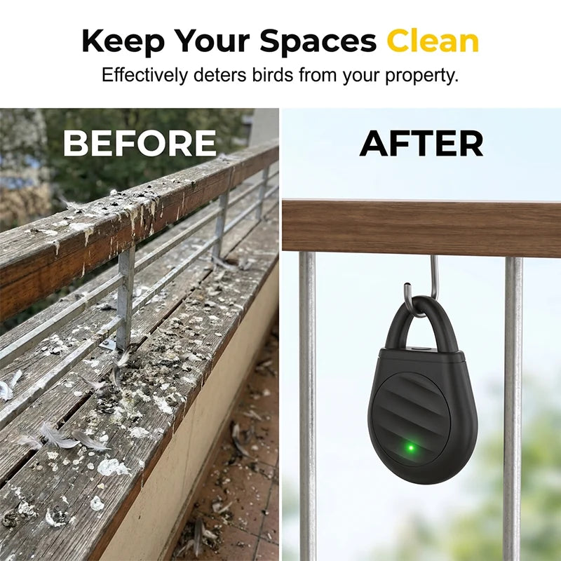 Goodbye Bites & Buzzing – Portable Ultrasonic Bird Repellent Keychain🌿
