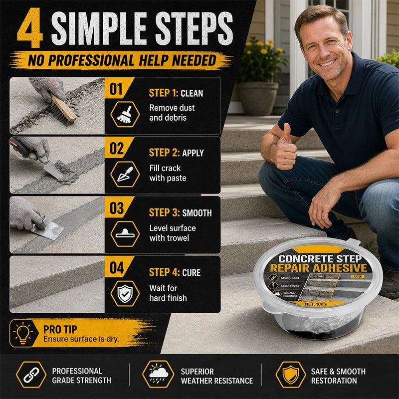🔥2026 HOT SALE🛠️ Concrete Step Repair Adhesive