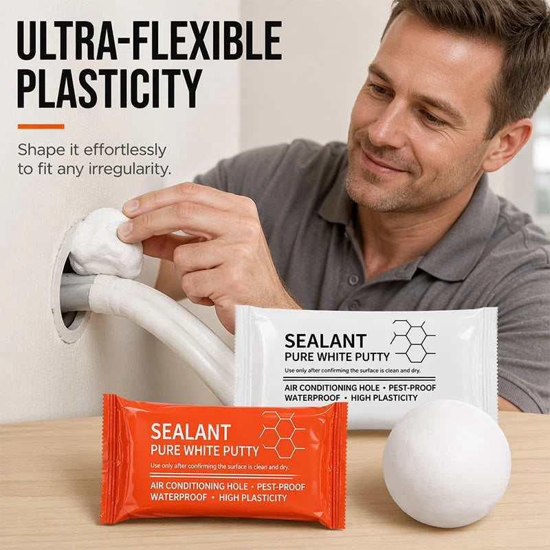 ✋🔧 Malleable silicone sealant – No tools required, no staining, removes without leaving a trace, the perfect solution for renters and demanding DIYers 🏠