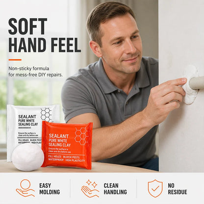 ✋🔧 Malleable silicone sealant – No tools required, no staining, removes without leaving a trace, the perfect solution for renters and demanding DIYers 🏠
