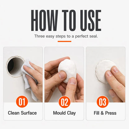 ✋🔧 Malleable silicone sealant – No tools required, no staining, removes without leaving a trace, the perfect solution for renters and demanding DIYers 🏠